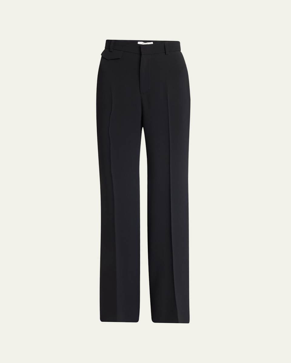 Soft Crepe Wide-Leg Pants